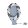 Gevlochten Bedrand Babynestje 2 in 1 Grijs Antraciet Pastelblauw
