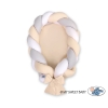 Gevlochten Bedrand Babynestje 2 in 1 Grijs Beige