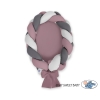 Gevlochten Bedrand Babynestje 2 in 1 Grijs Pastelviolet Antraciet