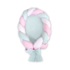 Gevlochten Bedrand Babynestje 2 in 1 Mint Roze Wit