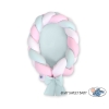 Gevlochten Bedrand Babynestje 2 in 1 Mint Roze Wit