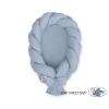Gevlochten Bedrand Babynestje 2 in 1 Pastelblauw