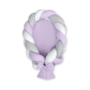Gevlochten Bedrand Babynestje 2 in 1 Wit Grijs Purper