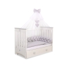 Gevlochten Box-Bedbumper Ledikant 180 cm Grijs
