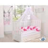 Gevlochten Box-Bedbumper Ledikant 180 cm Roze Wit