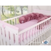 Gevlochten Box-Bedbumper Ledikant 180 cm Stofroze