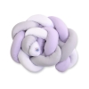 Gevlochten Box-Bedbumper Ledikant 180 cm Wit Grijs Purper