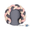 Gevlochten Donut & Bedbumper Speelmat 2 in 1 Beige Antraciet Stofroze