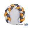Gevlochten Donut & Bedbumper Speelmat 2 in 1 Grijs Antraciet Honing Mosterd