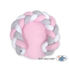 Gevlochten Donut & Bedbumper Speelmat 2 in 1 Roze Wit Grijs