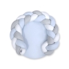 Gevlochten Donut & Bedomrandung Speelmat 2 in 1 Wit Grijs Blauw