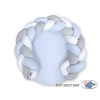 Gevlochten Donut & Bedomrandung Speelmat 2 in 1 Wit Grijs Blauw