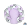 Gevlochten Donut & Bedomrandung Speelmat 2 in 1 Wit Grijs Purper
