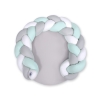Gevlochten Donut & Bedrand met Speelmat 2 in 1 Mint Wit Grijs