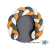 Gevlochten Donut & Bedrand met Speelmat 2 in 1 Wit Antraciet Honing Mosterd