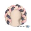 Gevlochten Donut Kussen voor Baby / Speelmat 2 in 1 Beige Antraciet Stofroze