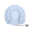 Gevlochten Donut Kussen voor Baby / Speelmat 2 in 1 Blauw