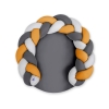 Gevlochten Donut Kussen voor Baby / Speelmat 2 in 1 Grijs Antraciet Honing Mosterd