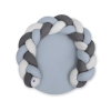Gevlochten Donut Kussen voor Baby / Speelmat 2 in 1 Grijs Antraciet Pastelblauw