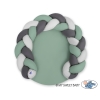 Gevlochten Donut Kussen voor Baby / Speelmat 2 in 1 Grijs Pastelgroen Antraciet