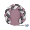Gevlochten Donut Kussen voor Baby / Speelmat 2 in 1 Grijs Pastelviolet Antraciet