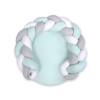 Gevlochten Donut Kussen voor Baby / Speelmat 2 in 1 Mint Wit Grijs