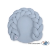 Gevlochten Donut Kussen voor Baby / Speelmat 2 in 1 Pastelblauw