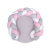 Gevlochten Donut Kussen voor Baby / Speelmat 2 in 1 Roze Wit Grijs