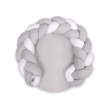 Gevlochten Donut Kussen voor Baby / Speelmat 2 in 1 Wit Grijs