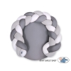Gevlochten Donut Kussen voor Baby / Speelmat 2 in 1 Wit Grijs Antraciet