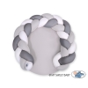 Gevlochten Donut Kussen voor Baby / Speelmat 2 in 1 Wit Grijs Antraciet