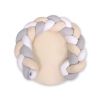 Gevlochten Donut Kussen voor Baby / Speelmat 2 in 1 Wit Grijs Beige