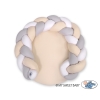 Gevlochten Donut Kussen voor Baby / Speelmat 2 in 1 Wit Grijs Beige