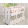 Gevlochten Extra Dikke Lange Bedbumper voor Ledikant XXL 3,6 m Wit Grijs Beige