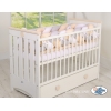 Gevlochten Extra Dikke Lange Bedbumper voor Ledikant XXL 3,6 m Wit Grijs Beige