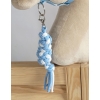 Gevlochten Touw voor Stokpaardje Hobby Horse Wit Lichtblauw