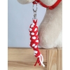 Gevlochten Touw voor Stokpaardje Hobby Horse Wit Rood
