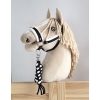 Gevlochten Touw voor Stokpaardje Hobby Horse Wit Zwart