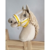 Halster voor Stokpaardje Hobby Horse Geel met witte Bont