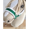 Halster voor Stokpaardje Hobby Horse Groen met witte Bont