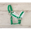 Halster voor Stokpaardje Hobby Horse Groen met witte Bont