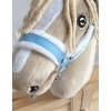 Halster voor Stokpaardje Hobby Horse Lichtblauw met witte Bont