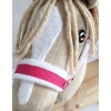 Halster voor Stokpaardje Hobby Horse  met witte Bont