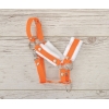 Halster voor Stokpaardje Hobby Horse Oranje met witte Bont