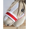 Halster voor Stokpaardje Hobby Horse Rood met witte Bont