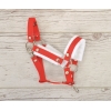 Halster voor Stokpaardje Hobby Horse Rood met witte Bont