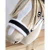 Halster voor Stokpaardje Hobby Horse Zwart met witte Bont