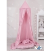 Hangende Klamboe + Nest met Volant + Kussens Roze Voor Meisjes