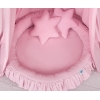 Hangende Klamboe + Nest met Volant + Kussens Roze Voor Meisjes
