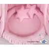 Hangende Klamboe + Nest met Volant + Kussens Roze Voor Meisjes
